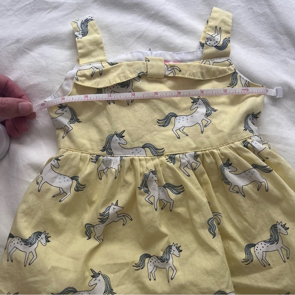 Lot (2) Baby Girl Dresses Blue Sanrio Pochacco Yellow Unicorns 12 Months - Picture 14 of 16